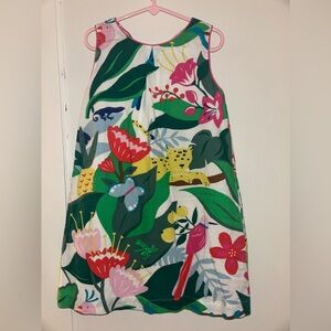 Mini Boden jungle linen dress
